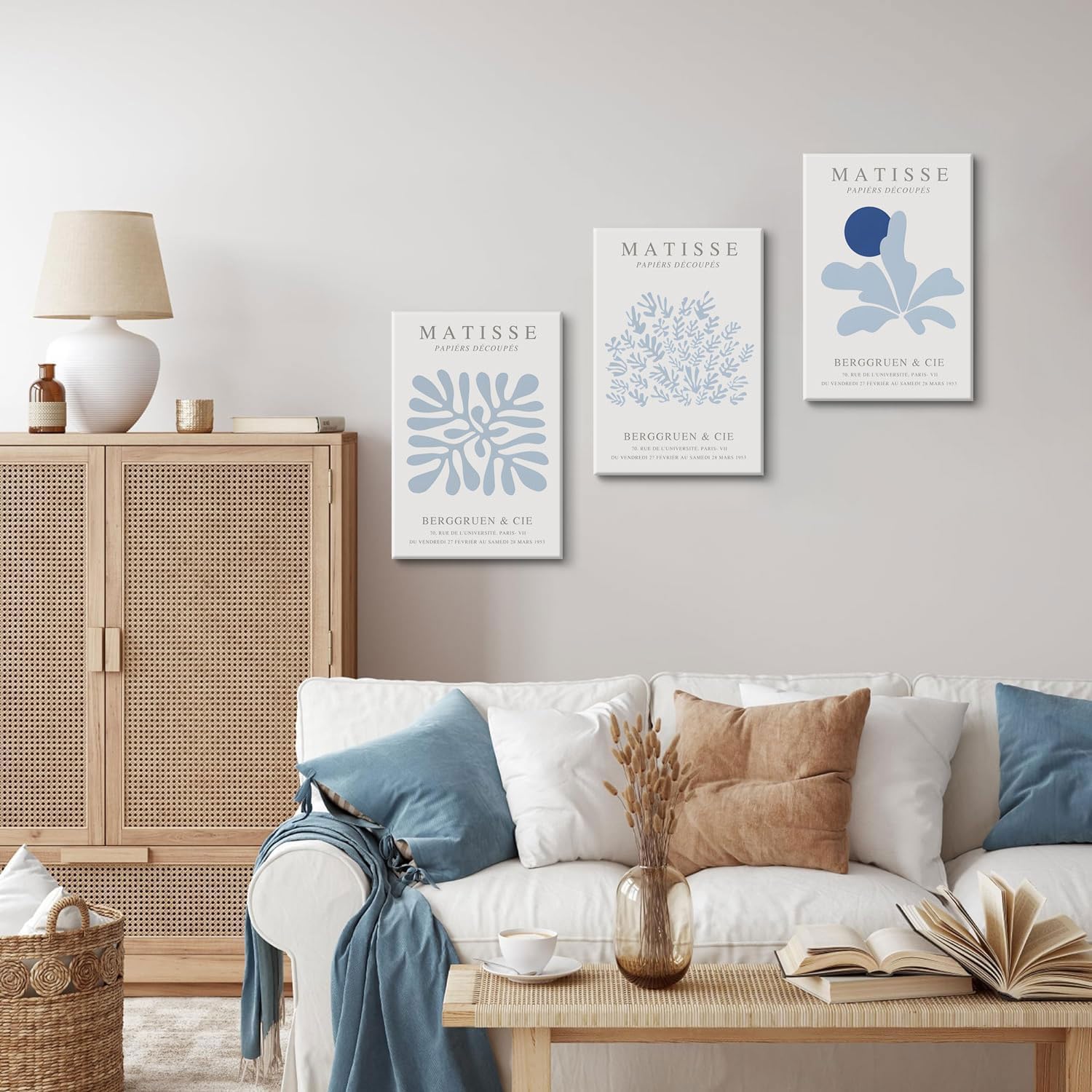 Framed Modern Beige Canvas Wall Art — 16x24 - View 4