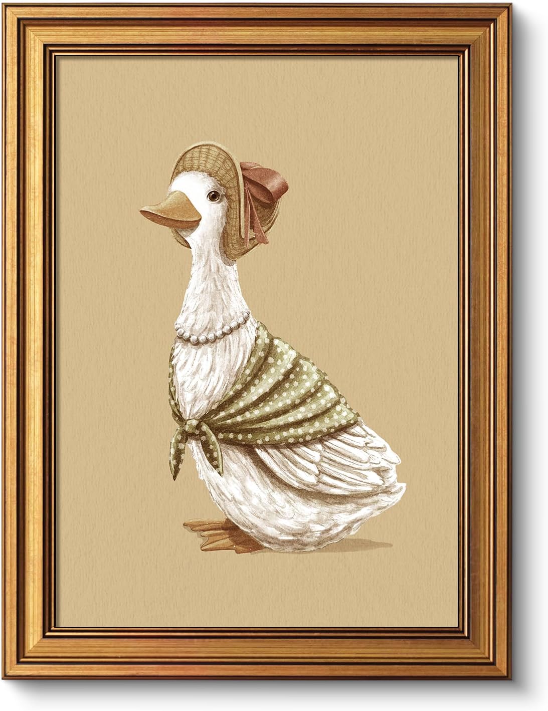 Framed Luxe Brown Canvas Wall Art — 16" — Dressed Duck