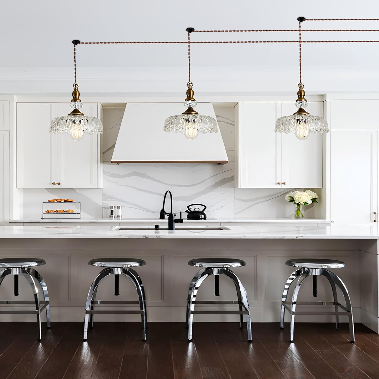 Adjustable Farmhouse Black Chandelier - View 9