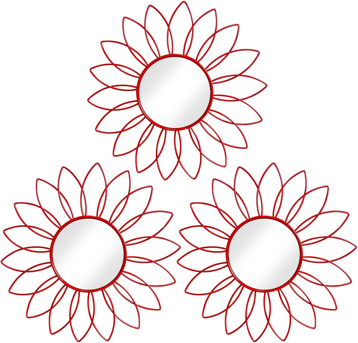 Luxe Black Wall Mirror — Red
