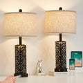 Dimmable Farmhouse Black Bedside Lamp — 26" — Black-2 Pack
