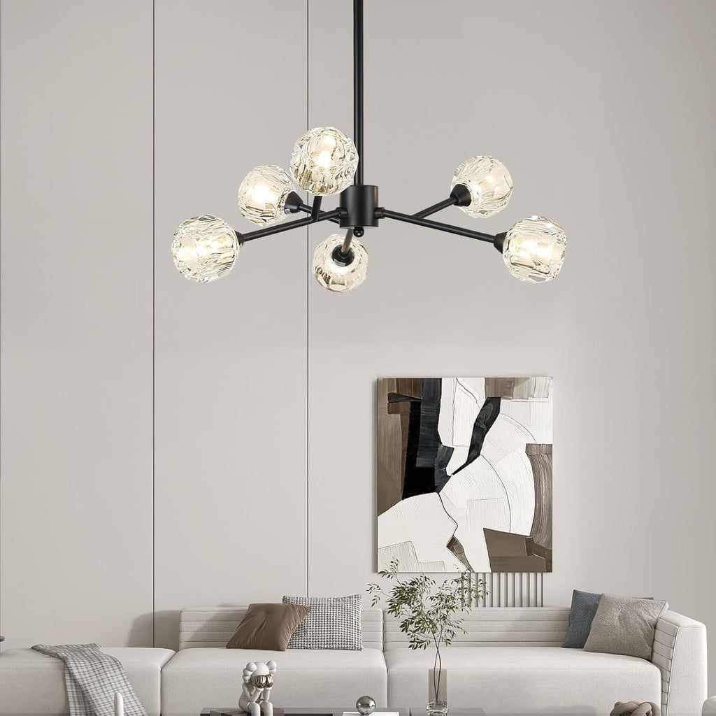 Luxe Black Chandelier — 36" — Black