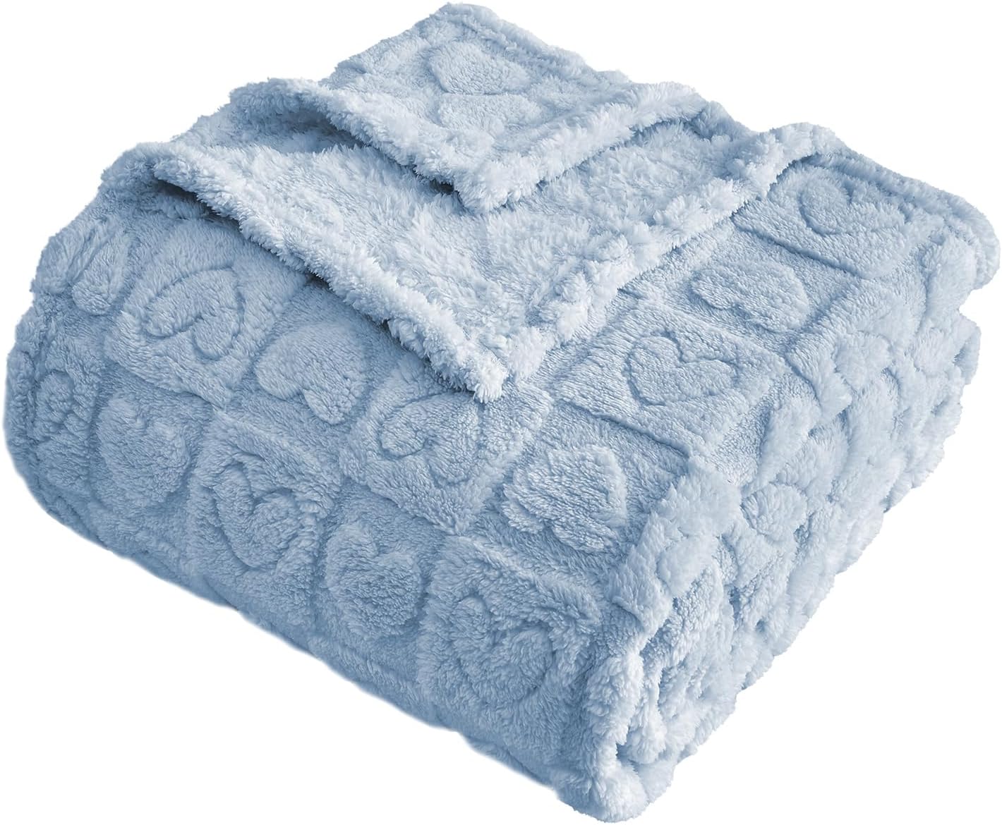 Beige Throw Pillow — 50" — Light Blue