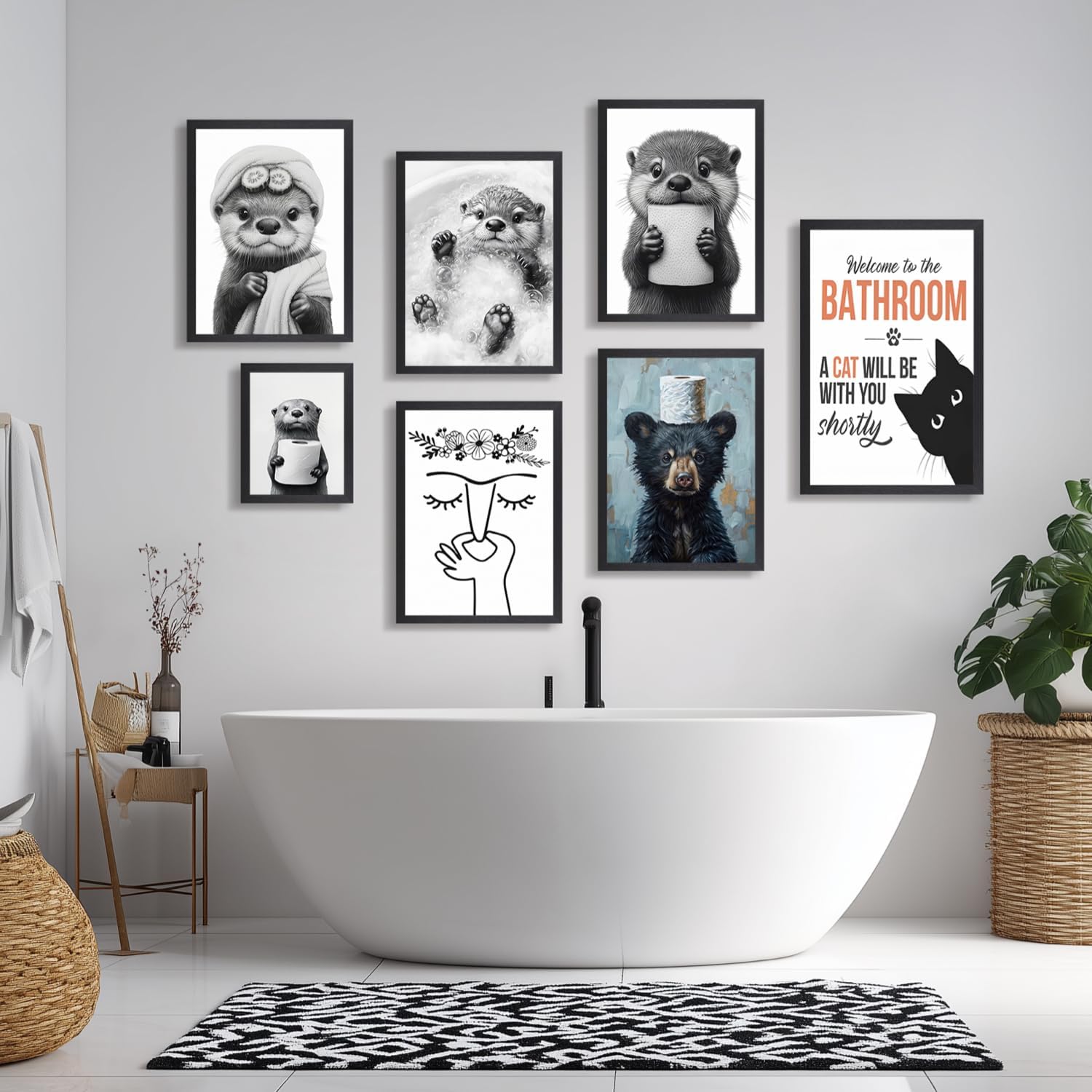 Framed Modern Black Wall Decor — 16" - View 6