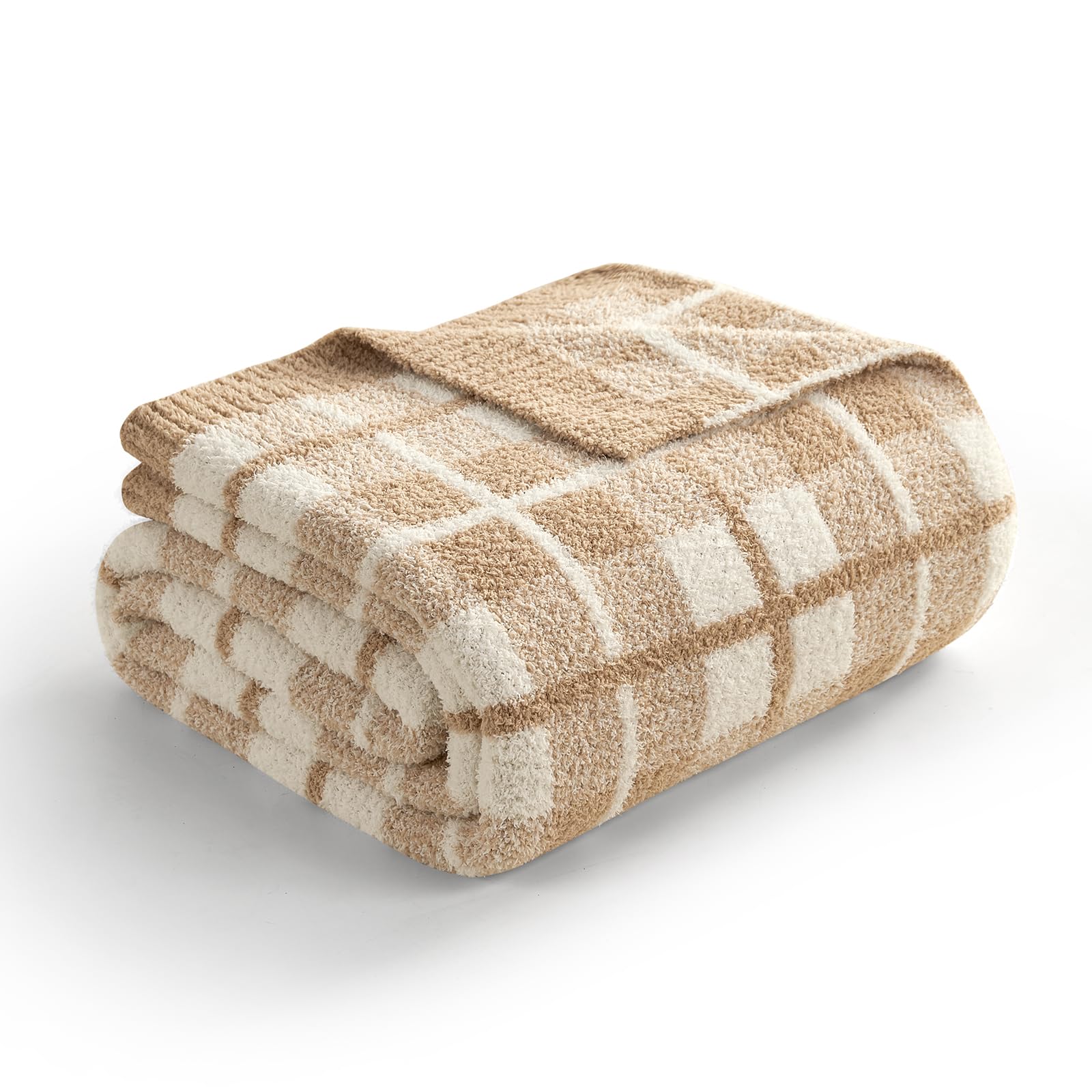 Knit Beige Throw Pillow — 50"