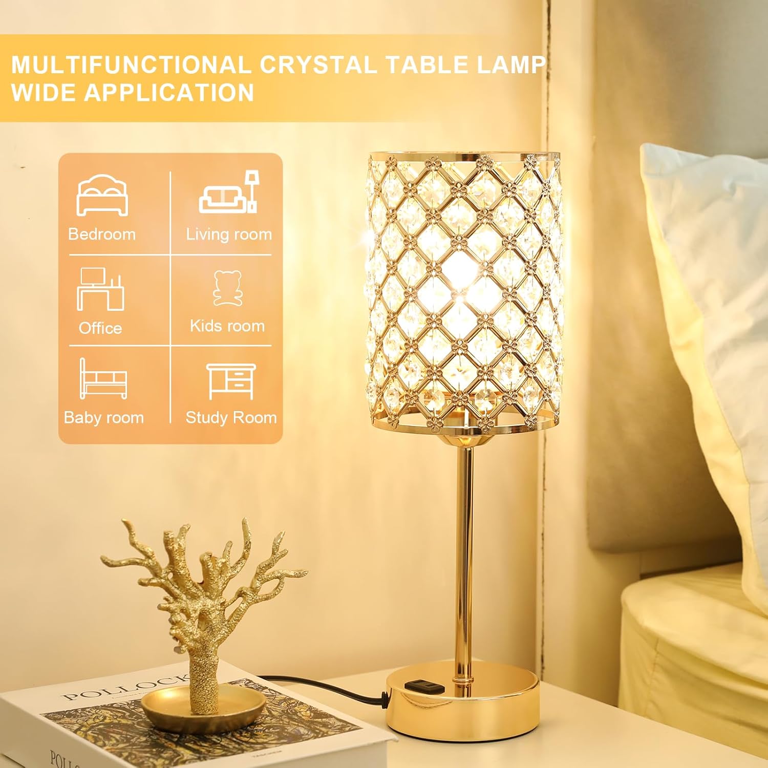 Dimmable Luxe Blue Desk Lamp - View 6