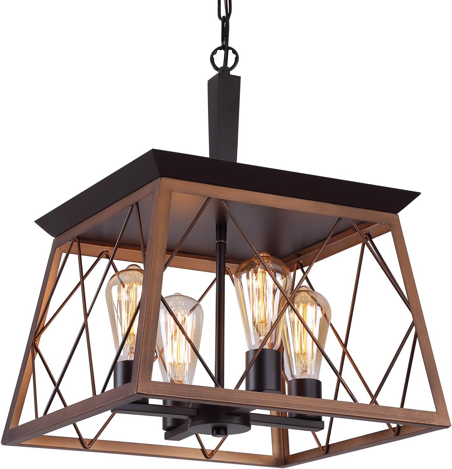 Vintage Farmhouse Gold Chandelier — Bronze-4