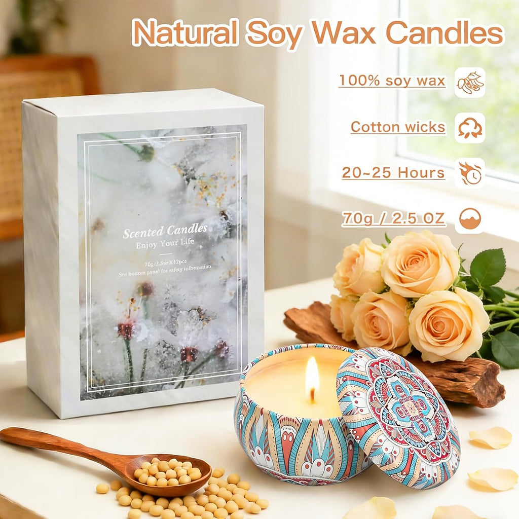 Soy Wax Grey Scented Candle - View 2