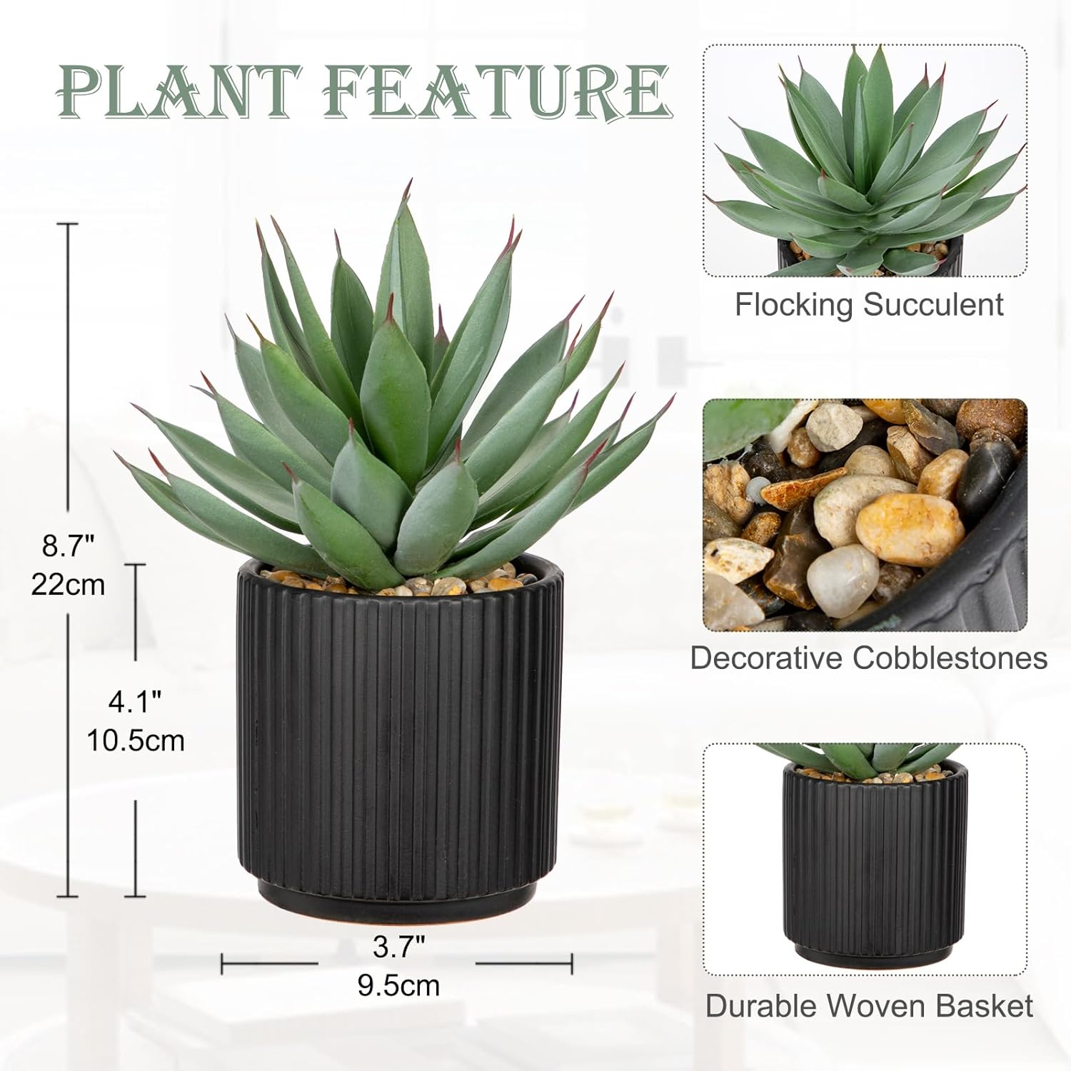 Farmhouse Black Faux Plant - View 2