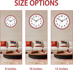 Battery Operated Modern Black Wall Clock — 8" - View 3