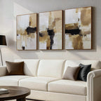 Framed Modern Beige Canvas Wall Art — 24" - View 7