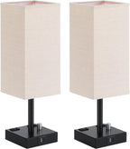 Dimmable Beige Bedside Lamp — Set of 2 - View 10