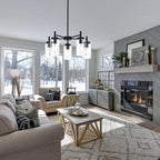 Vintage Modern Black Chandelier — 5-Light - View 2