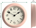 Round Beige Wall Clock - View 3