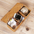 Rectangular Boho Beige Storage Basket — 5" - View 9