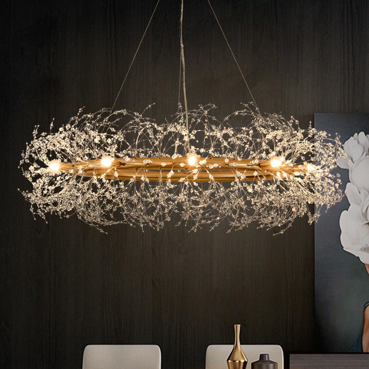 Round Luxe Gold Chandelier — 6-Light — 10-Light/Chandelier