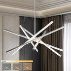 Dimmable Luxe Black Chandelier — Silver