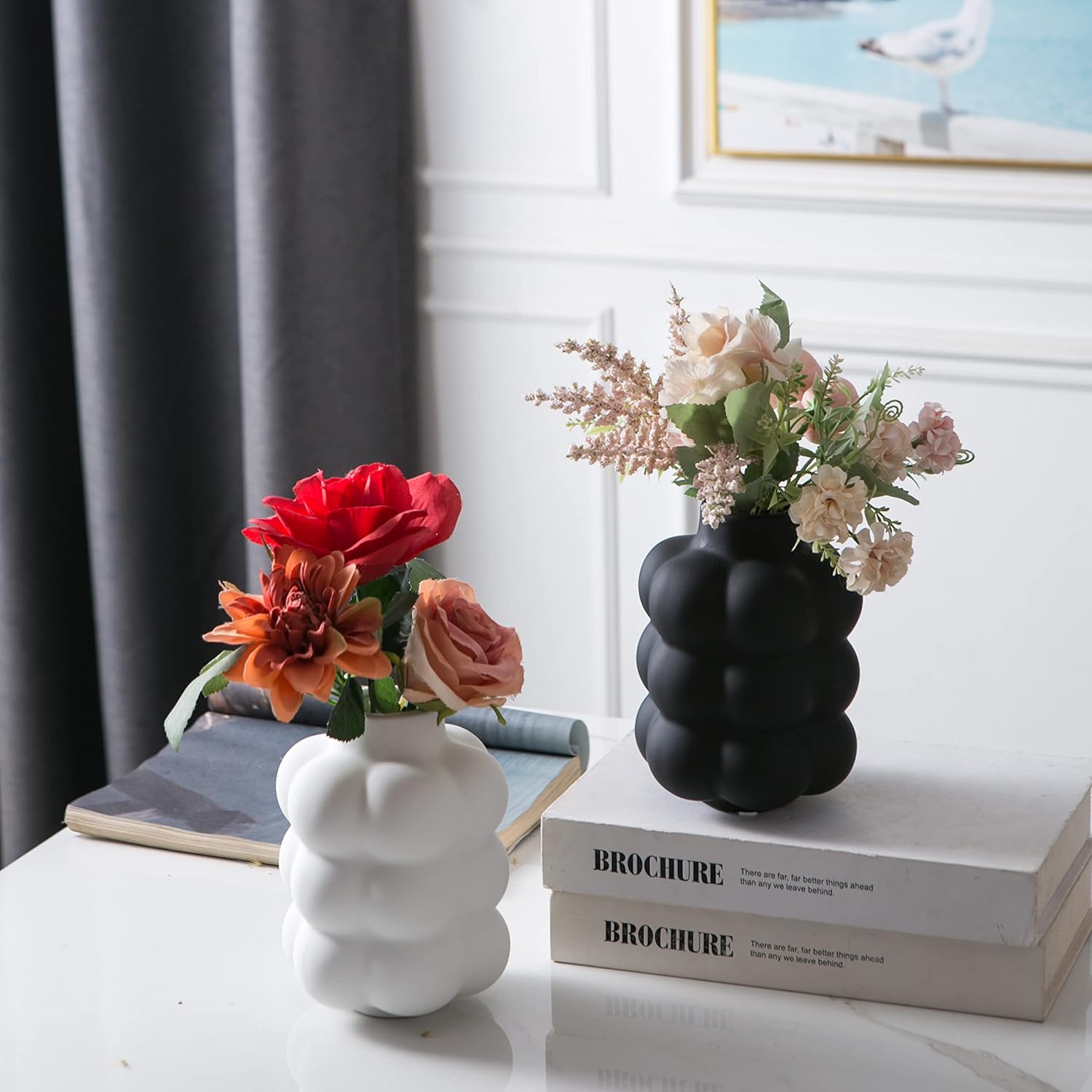 Boho Black Flower Vase — 6.7" - View 6