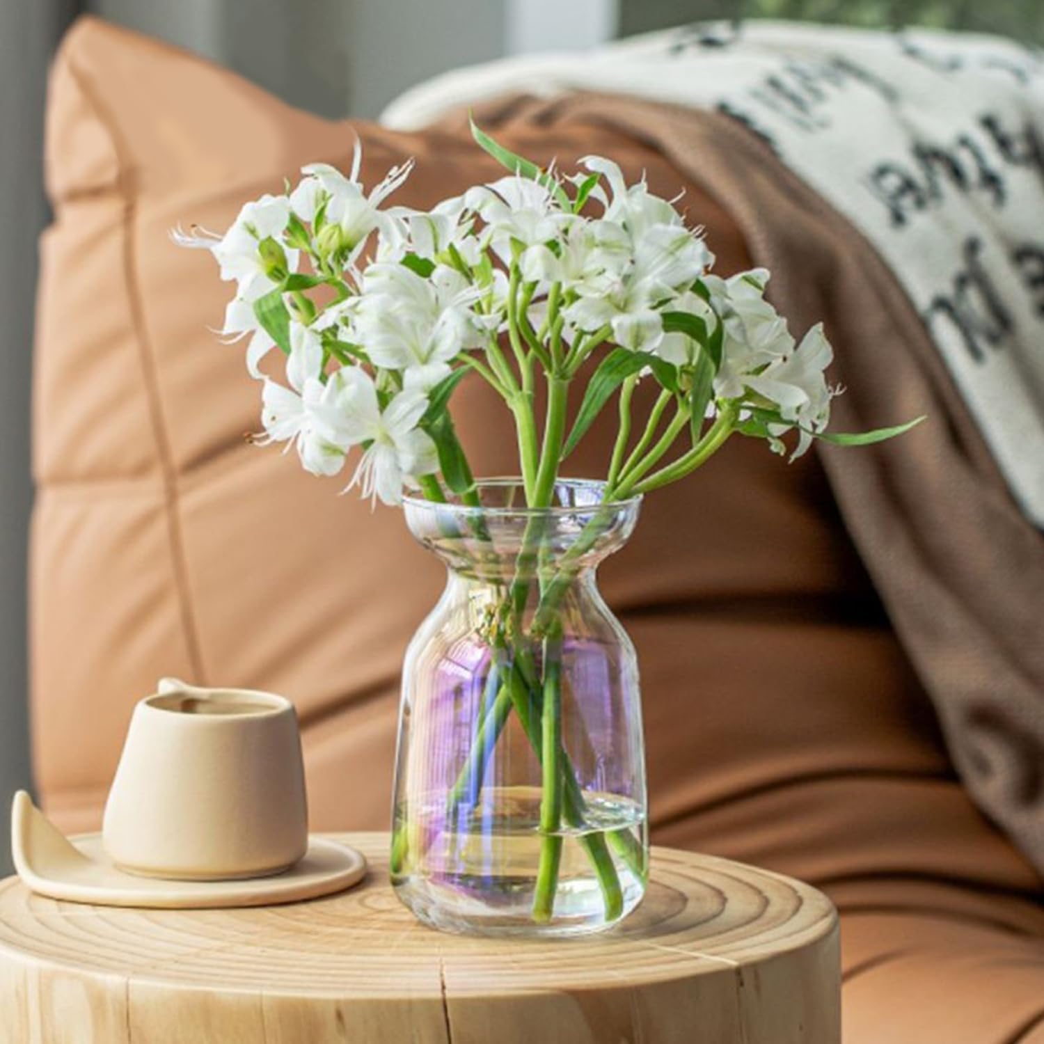 Modern Glass Flower Vase — Iridescent