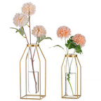 Luxe Metal Flower Vase — 8"