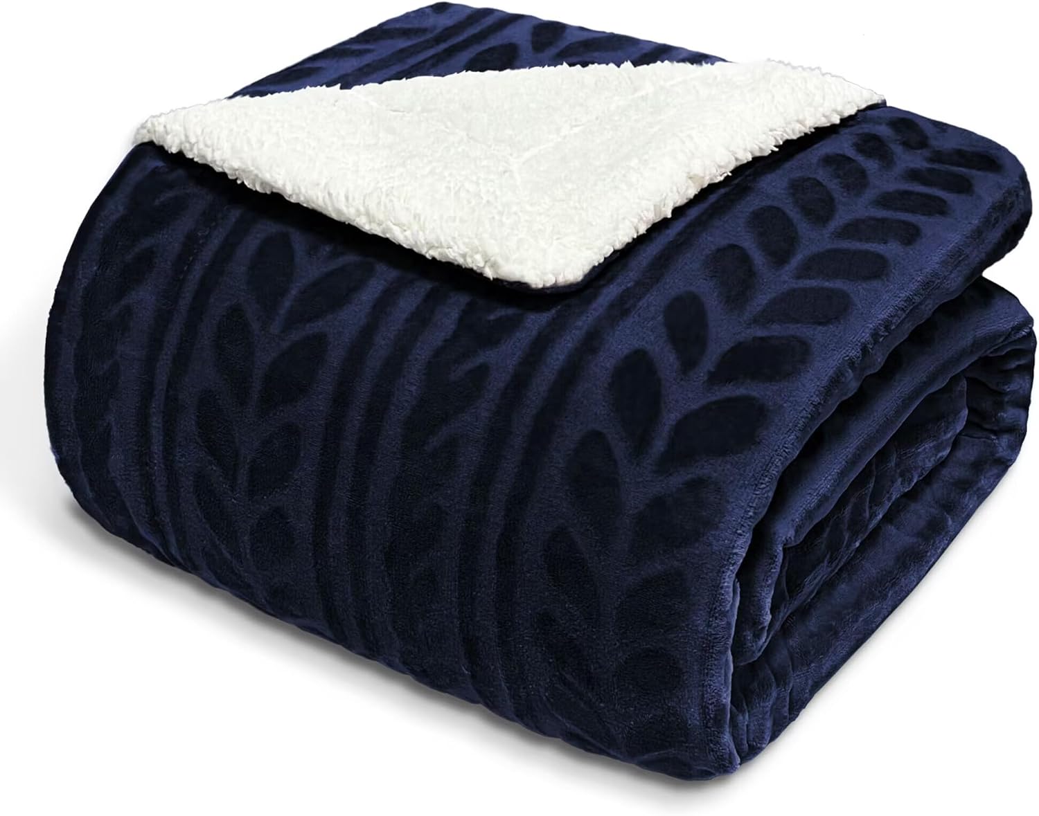 Velvet Luxe Black Throw Pillow — 50" — Navy Blue