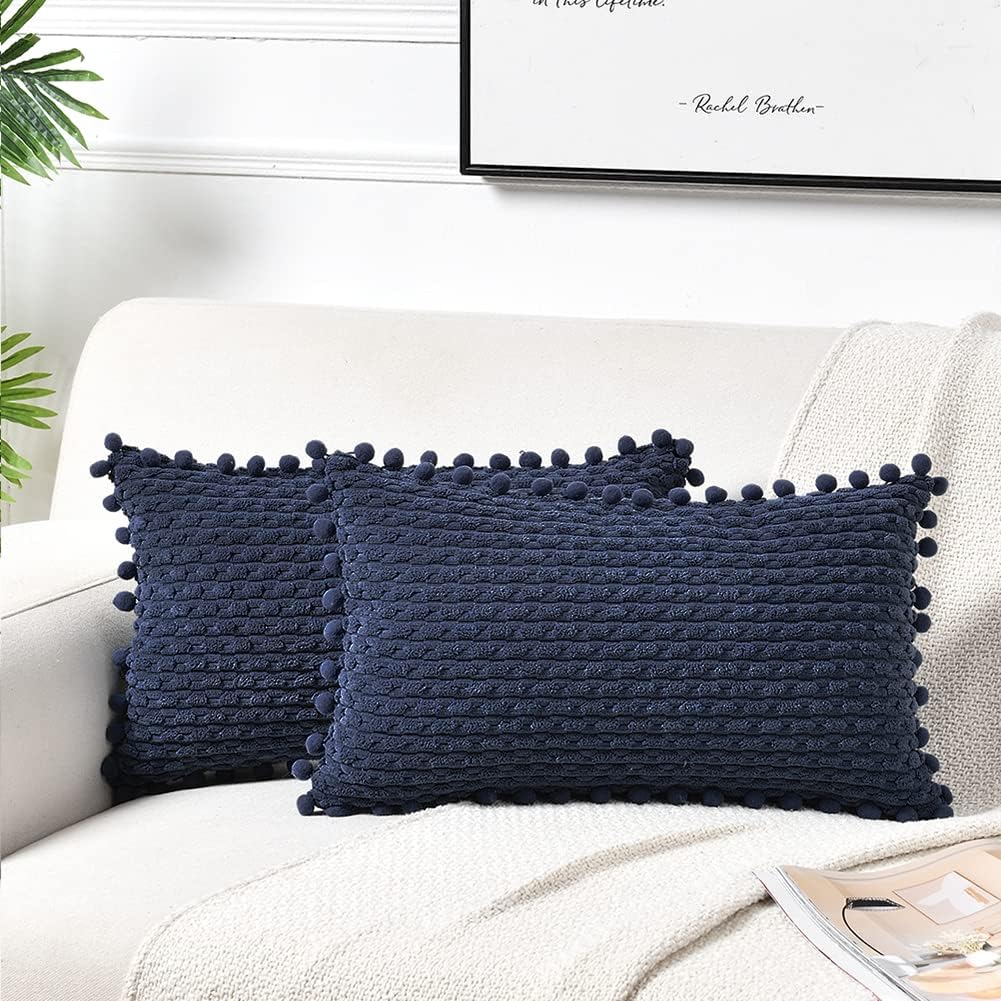 Boho Beige Throw Pillow Cover — 18" — 20" x 12" (Pack of 2)