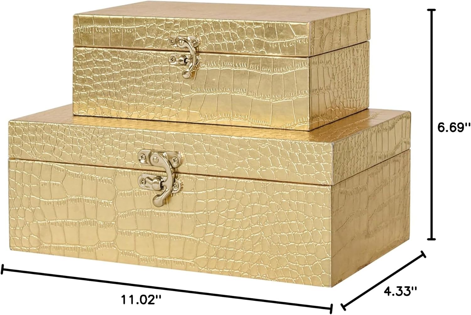Luxe Gold Storage Basket — Set of 2 - View 8