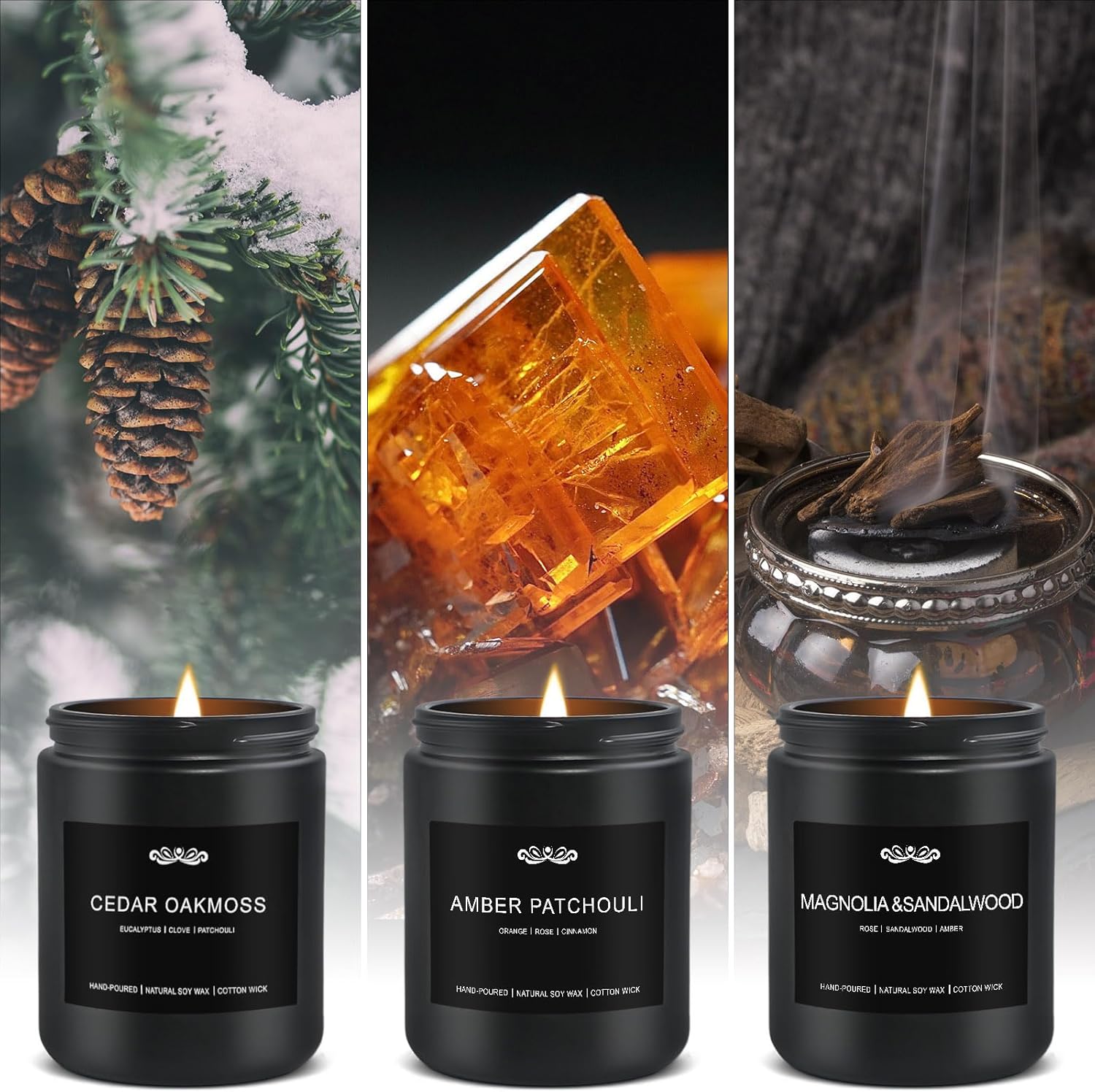 Scented Gold Candle Set - View 4