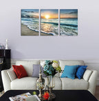 Framed Modern Blue Canvas Wall Art — 16" - View 6