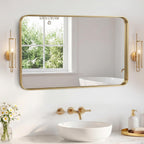 Framed Farmhouse Black Vanity Mirror — 32"