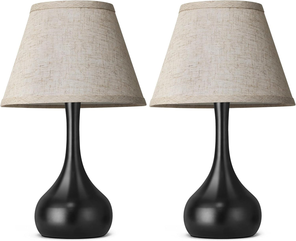 Dimmable Farmhouse Black Bedside Lamp — Set of 2 - View 8