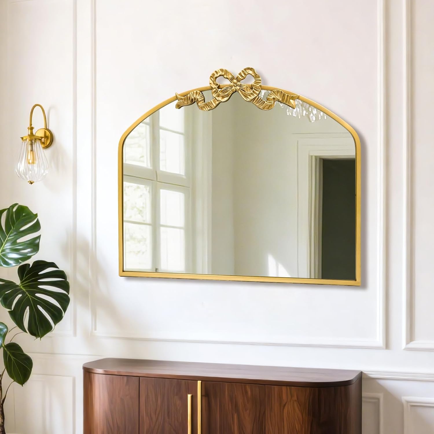 Round Luxe Metal Vanity Mirror — 23.6" — Arched
