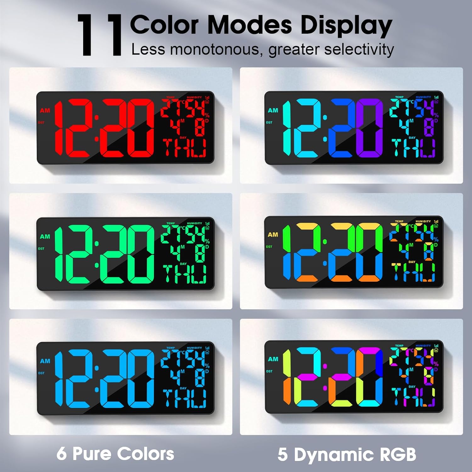RGB Wall Clock — 18" - View 3