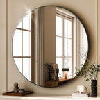 Black Round Mirror — 20" - View 2