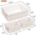Boho Wood Storage Basket — Set of 3 - View 2