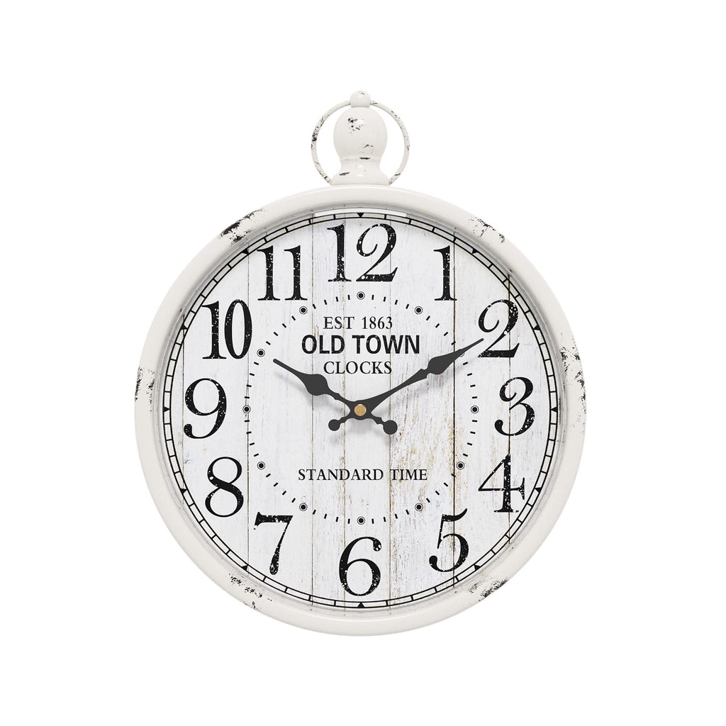 Battery Operated Farmhouse Black Wall Clock — 11.8"