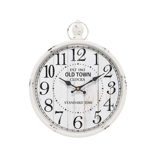 Battery Operated Farmhouse Black Wall Clock — 11.8"