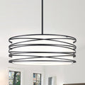 Farmhouse Black Chandelier — 3-Light — 19.7‘’