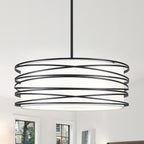 Farmhouse Black Chandelier — 3-Light — 19.7‘’