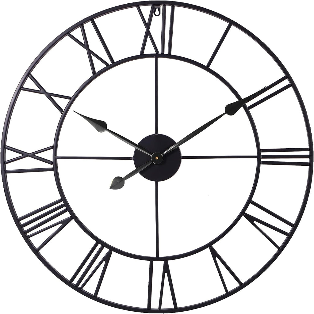Modern Black Wall Clock — 30" — Modern Black