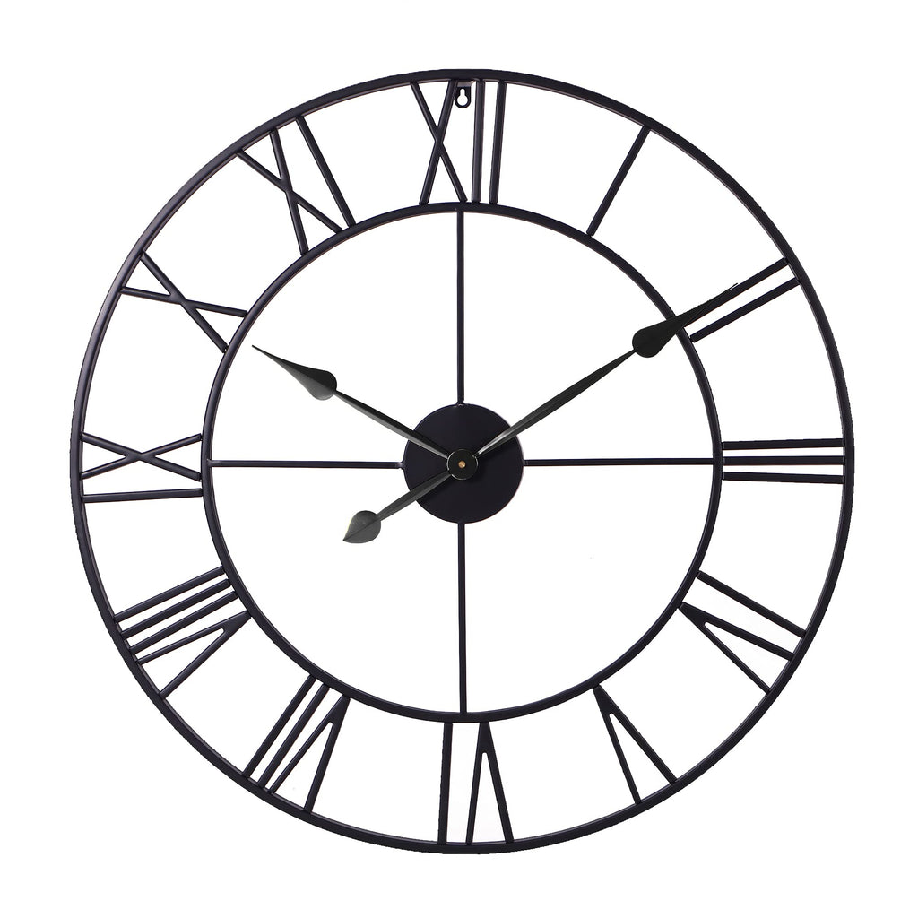 Modern Black Wall Clock — 30"