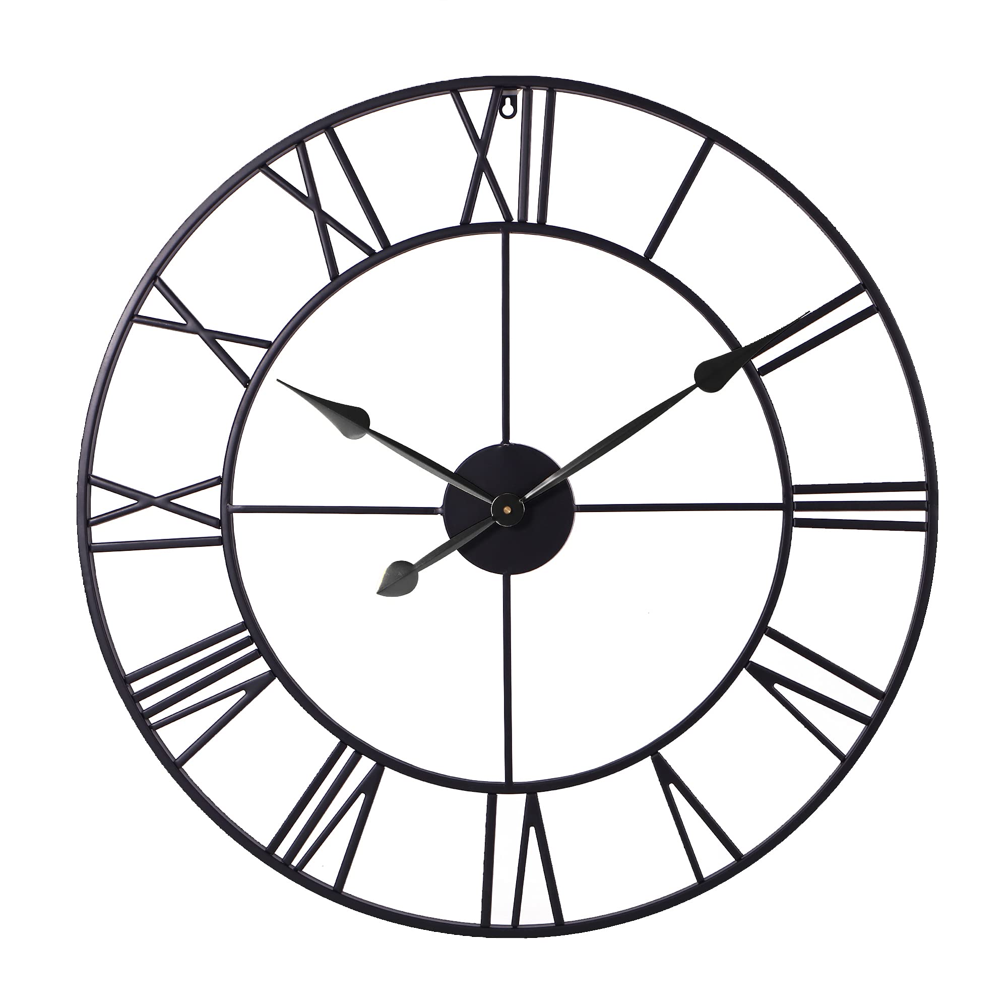 Modern Black Wall Clock — 30"