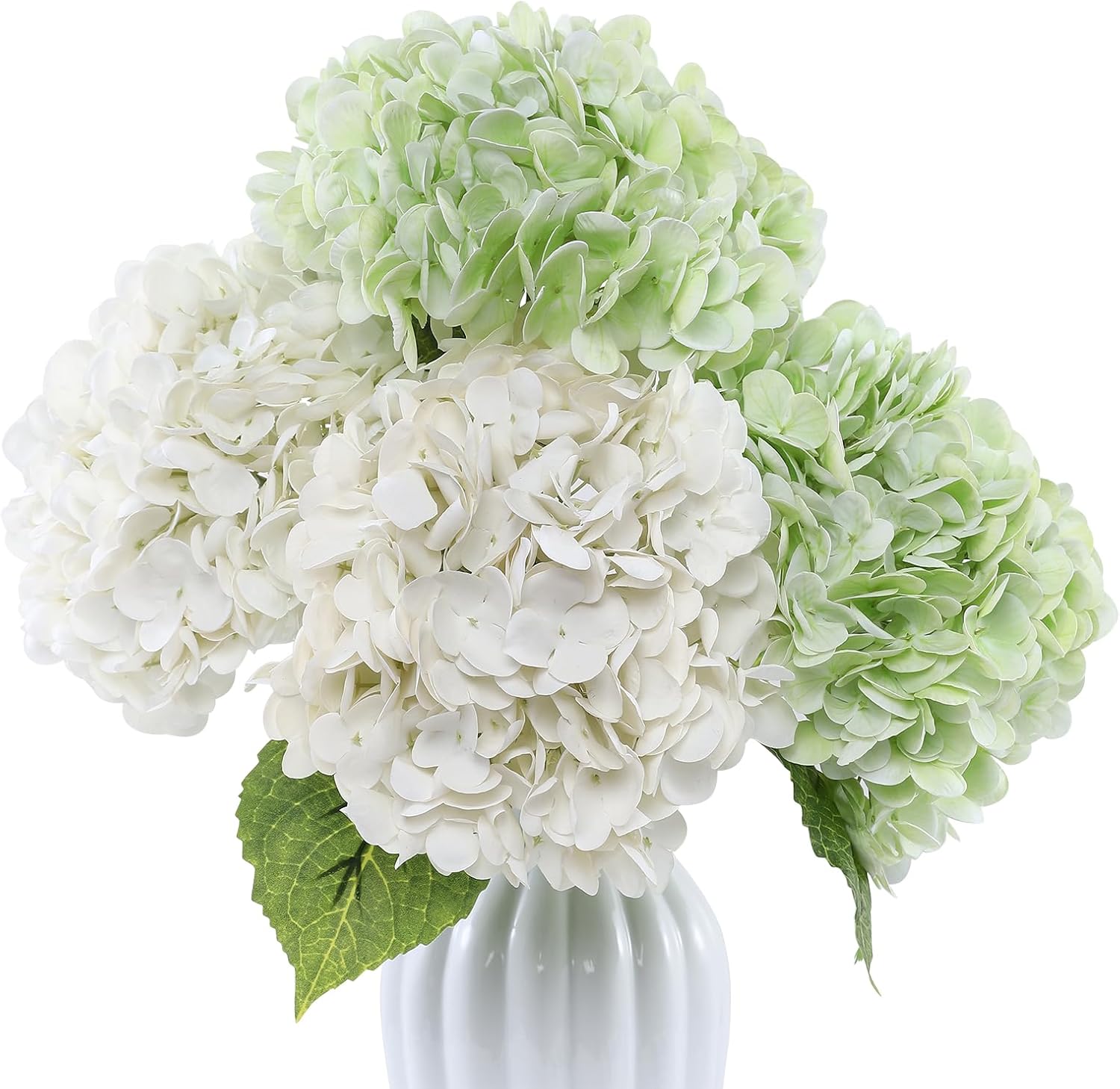 Blue Artificial Flowers — 22" — 2 White,2 Light Green
