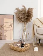 Hand-Woven Boho Beige Storage Basket - View 8