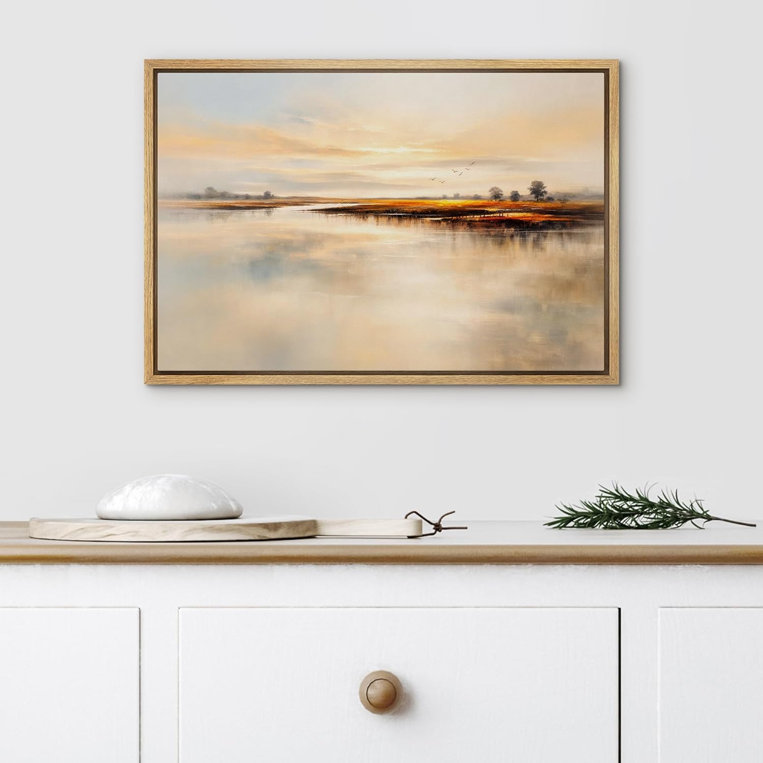 Framed Luxe Grey Wall Art — 16" - View 4