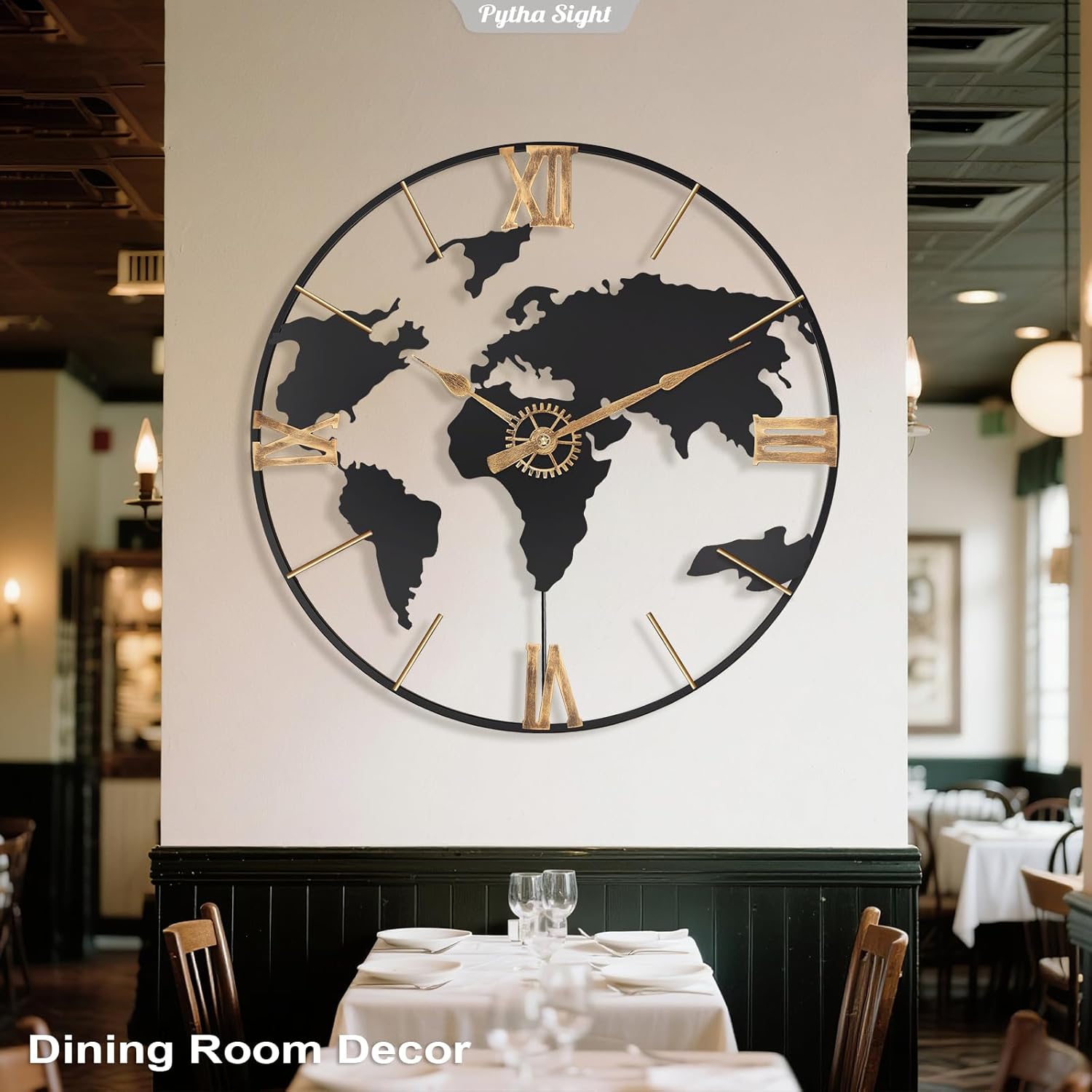 Oversized Luxe Black Wall Clock — 30" - View 5