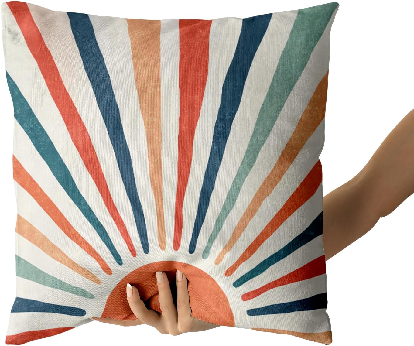 Boho Blue Pillow Cover — 18" - View 4
