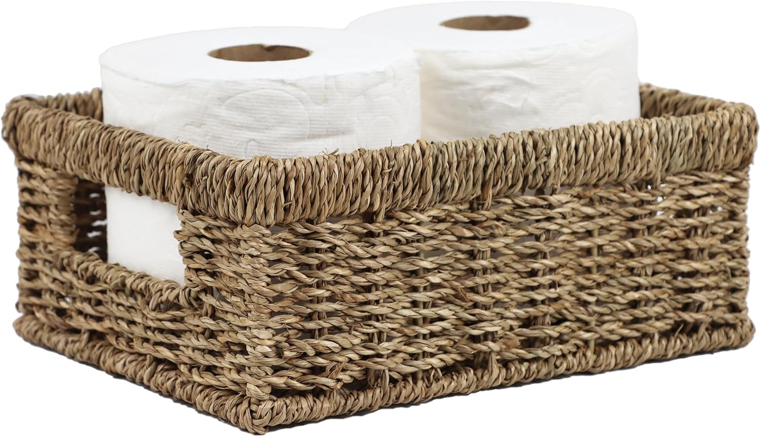 Boho Rattan Woven Basket — Seagrass