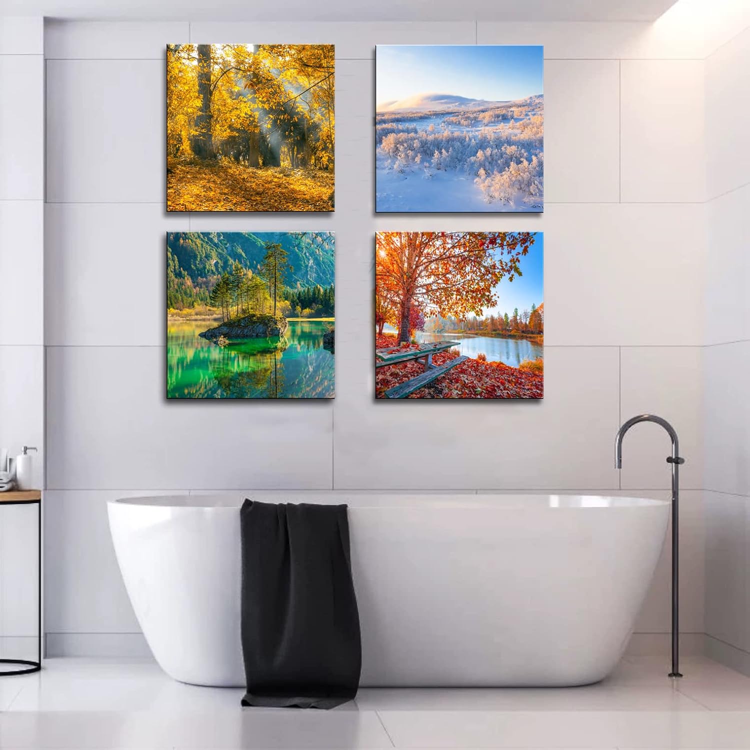 Modern Metal Canvas Wall Art — 12" - View 3