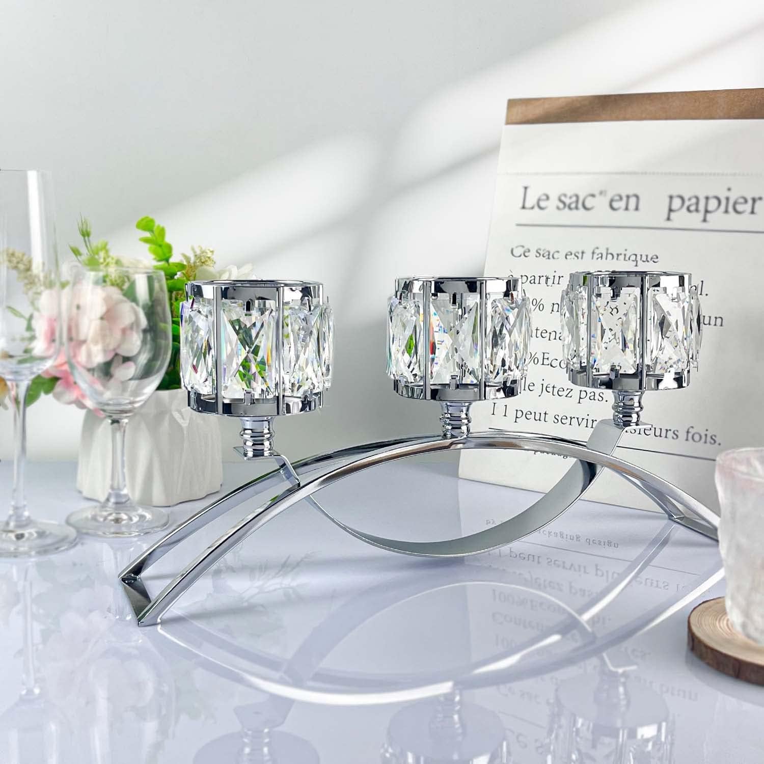 Luxe Black Candle — 3-arm arched (single)